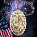 250 Anniversary United States Statue of Liberty Declaration Double Layer 2026 Ornament