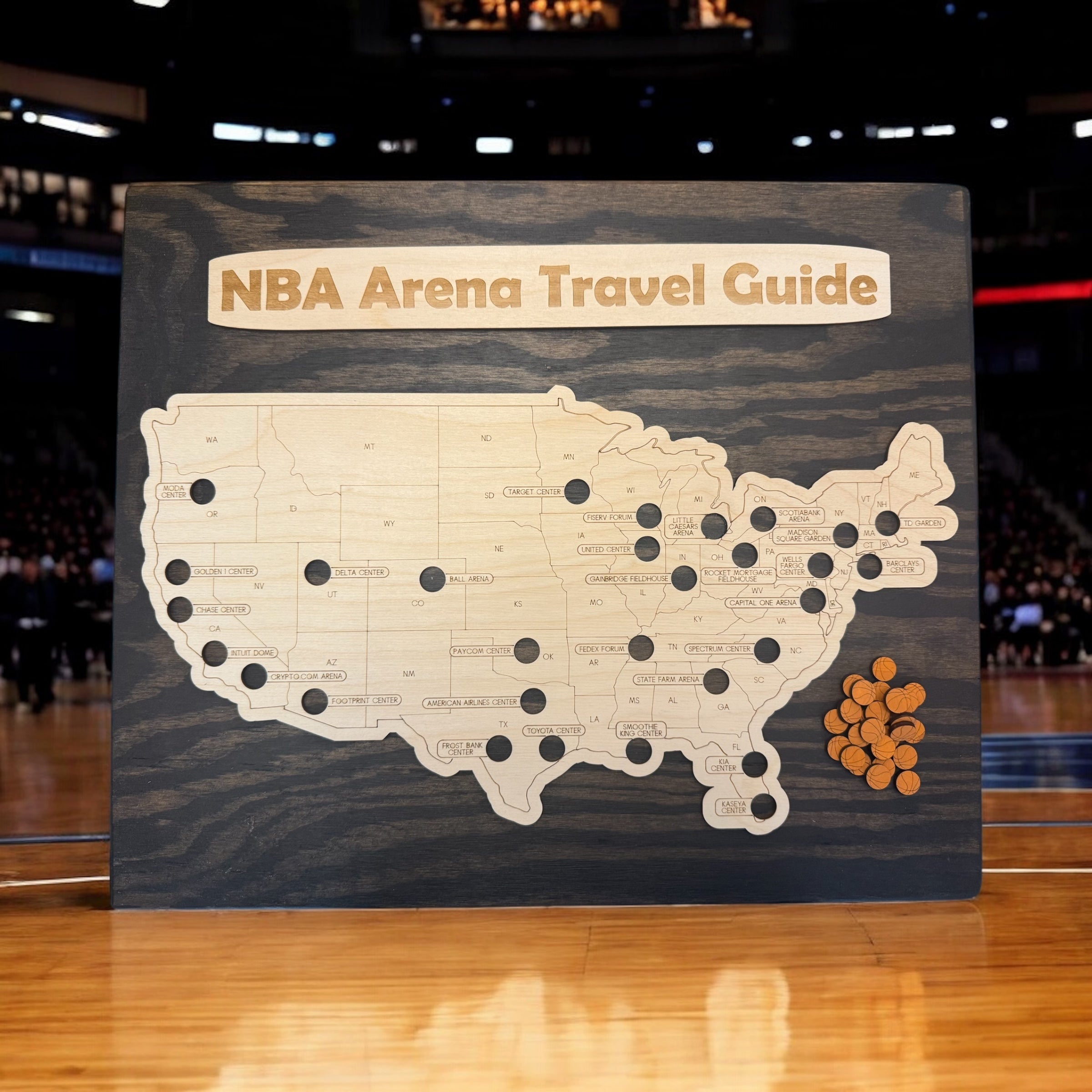 NBA Stadium Travel Guide Map