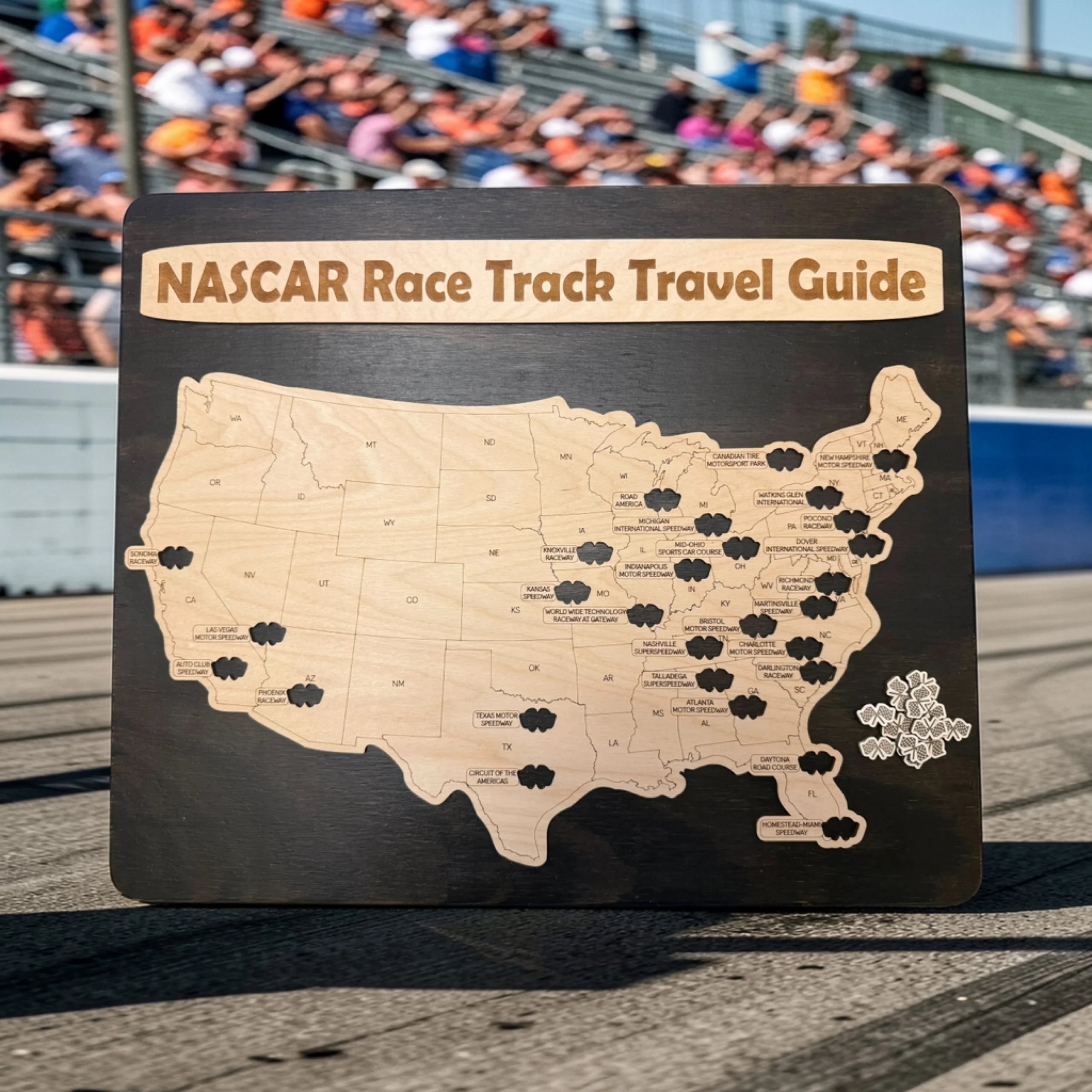 NASCAR Race Track Travel Guide Map