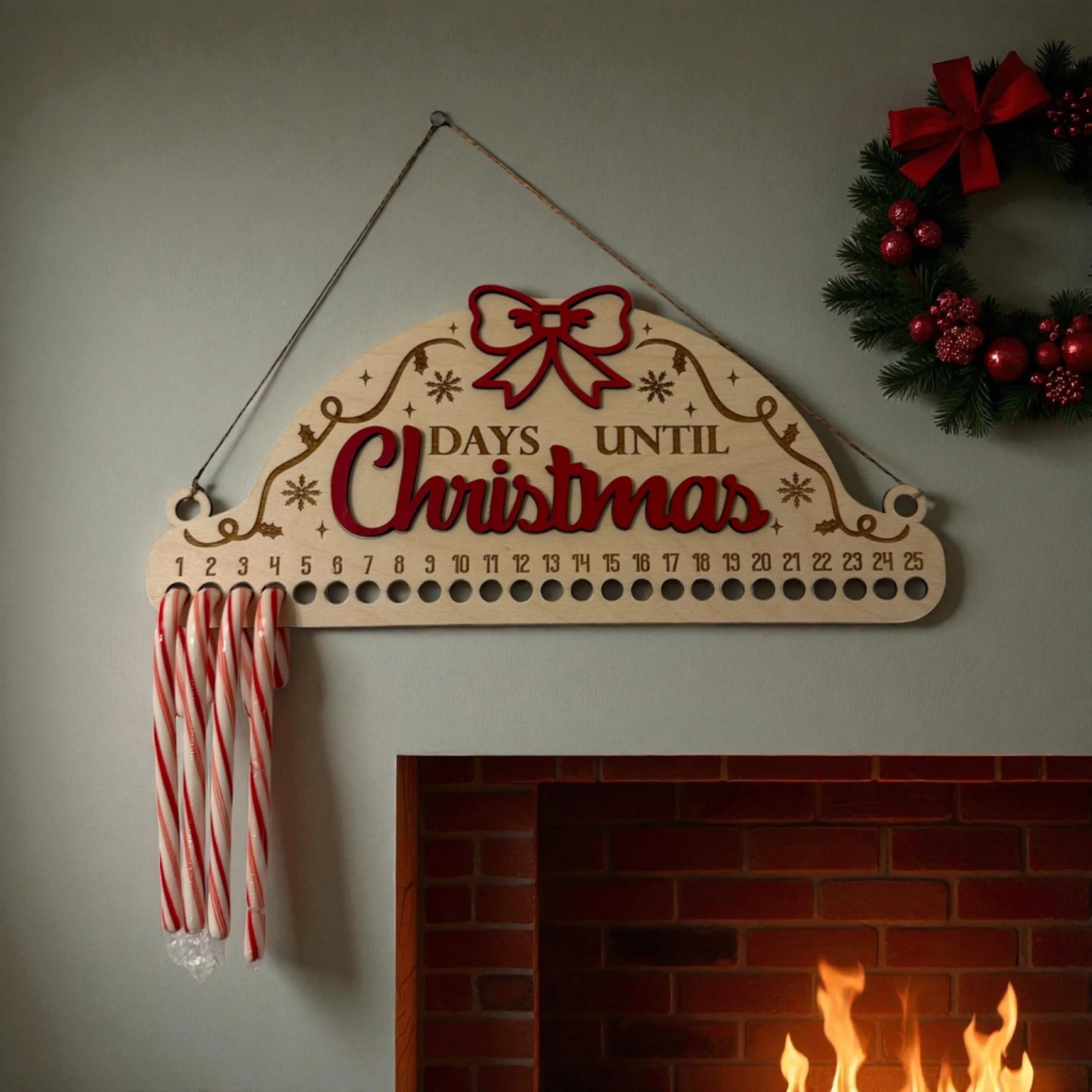 3D Christmas Countdown Sign