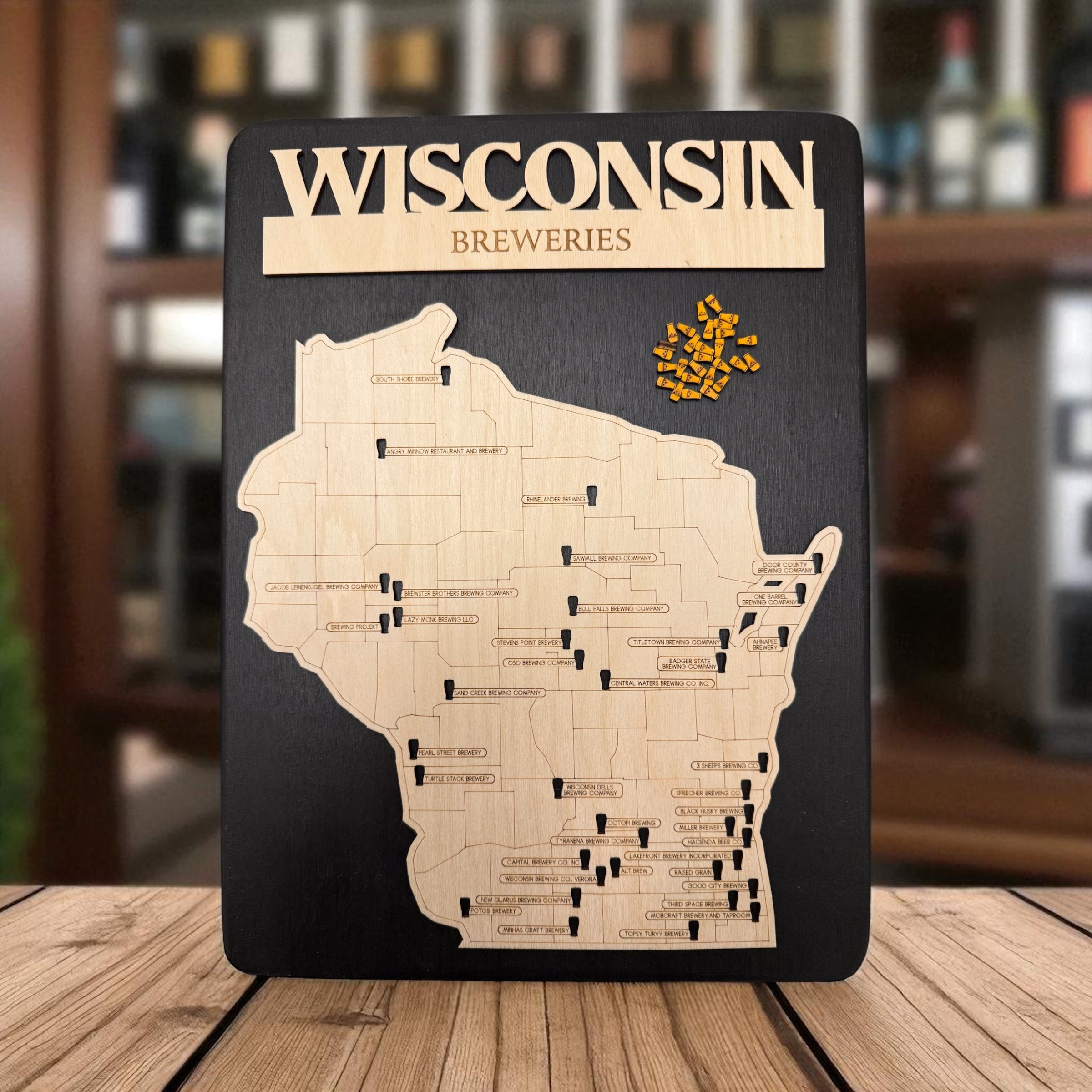 Wisconsin Breweries Travel Guide Map