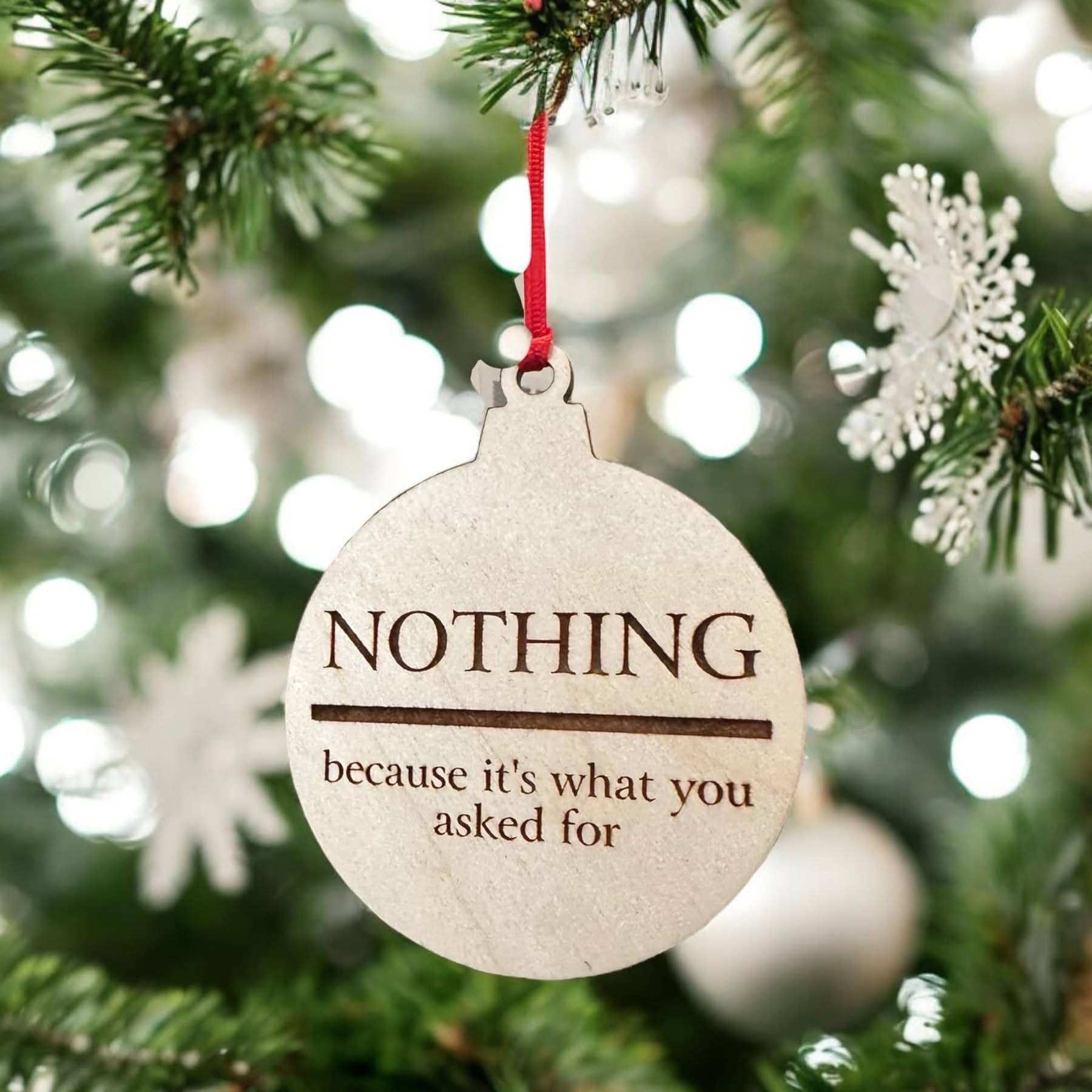 “Nothing” Christmas Ornament