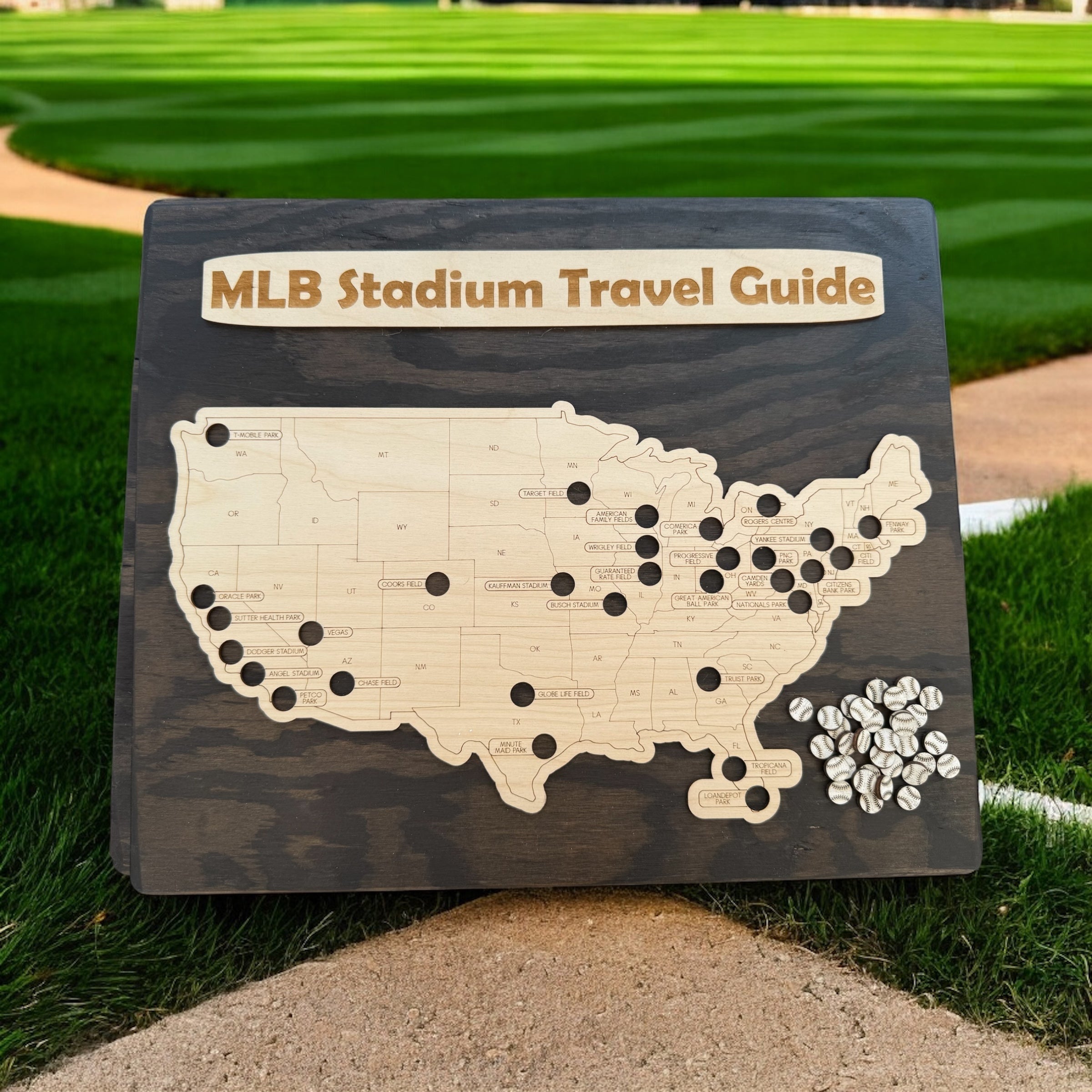 MLB Stadium Travel Guide Map