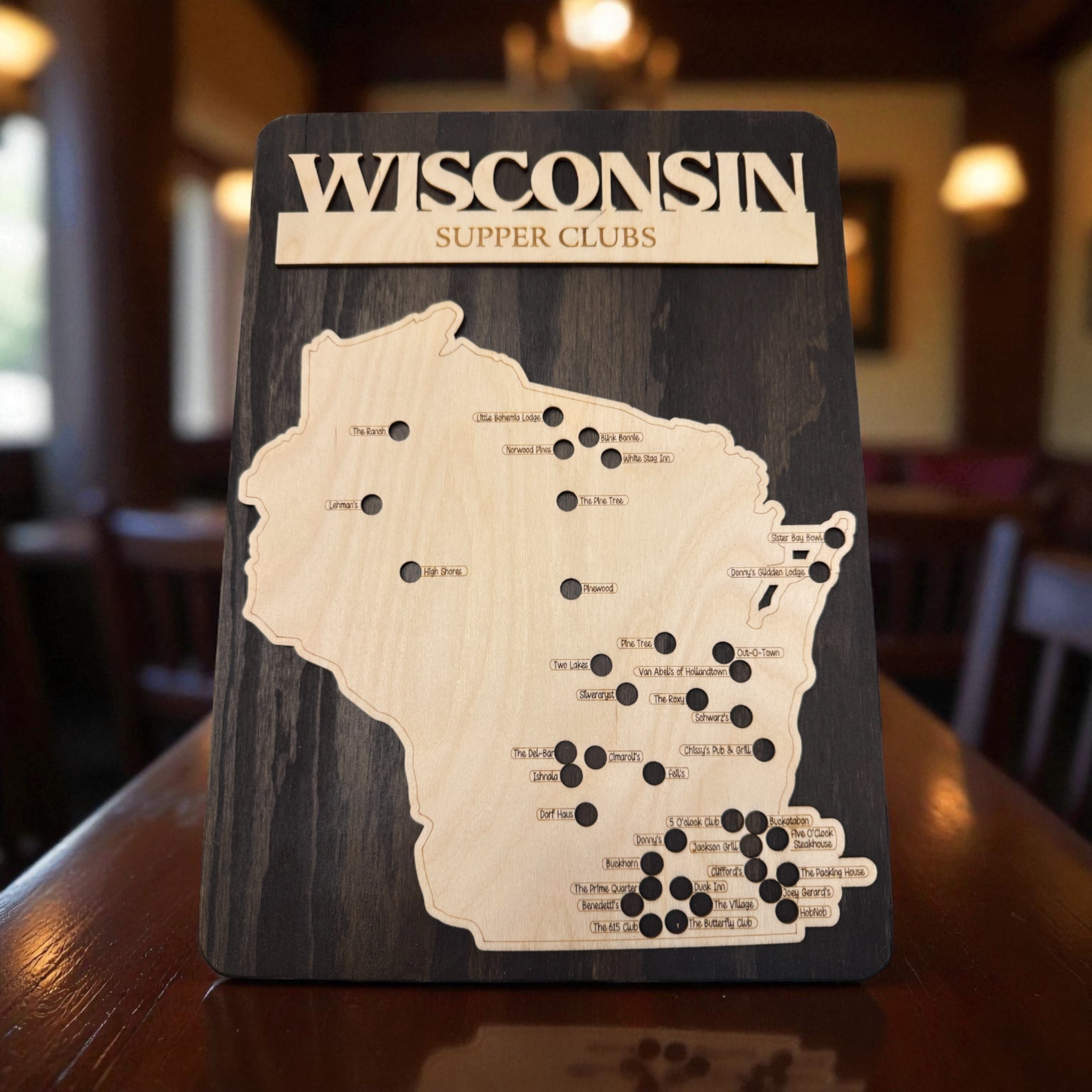 Wisconsin Supper Clubs Travel Guide Map