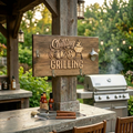 Chilling & Grilling Wall with Hooks BBQ Grill Accessories Hanger