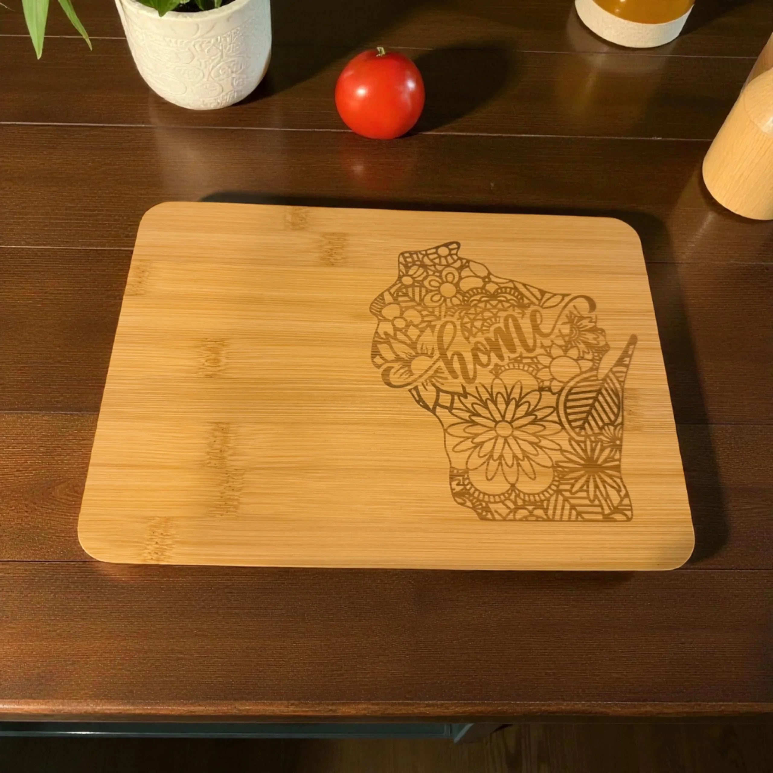 Wisconsin Home Mandala Mini Charcuterie Board