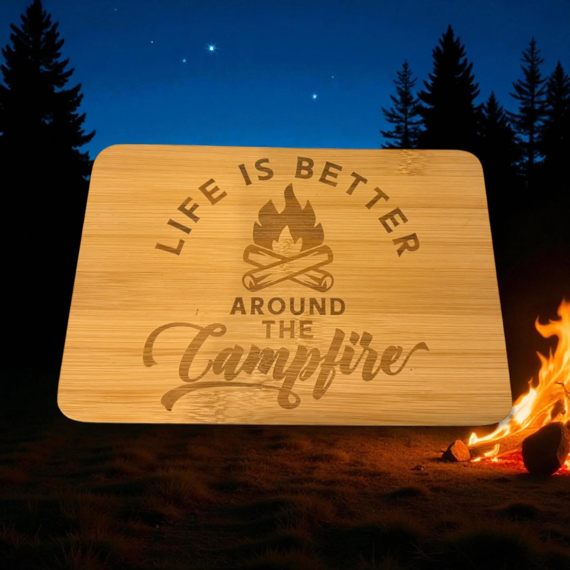 Life Is Better Around the Campfire Mini Charcuterie Board