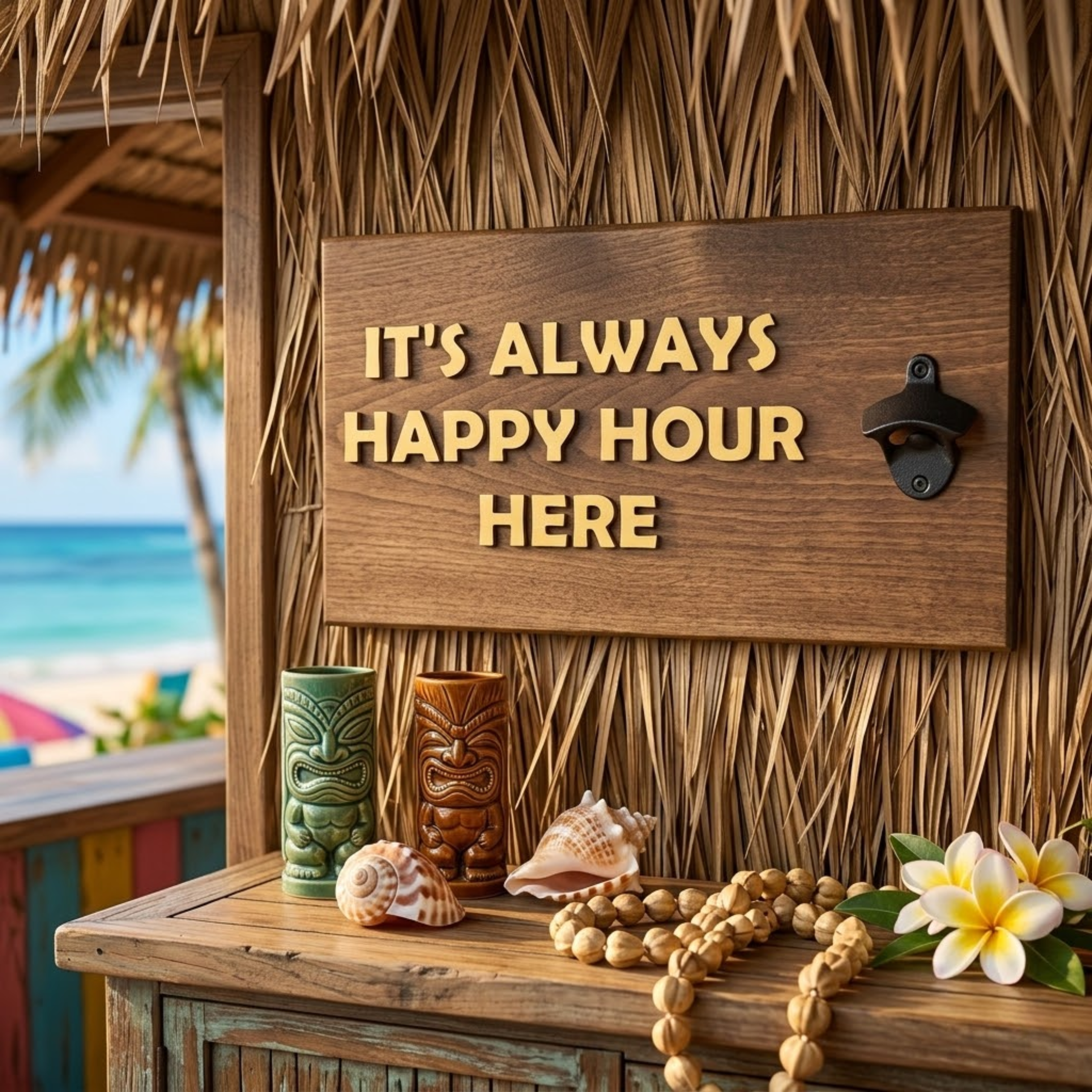 It’s Always Happy Hour Here Wall Mount Bottle Opener