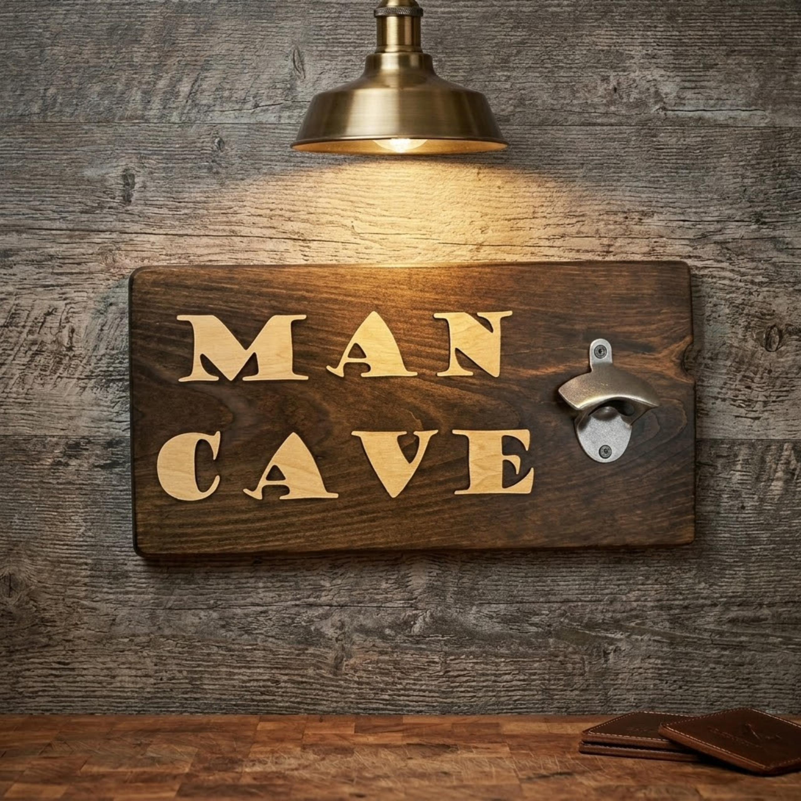 Man Cave Wall Single Bottle Opener