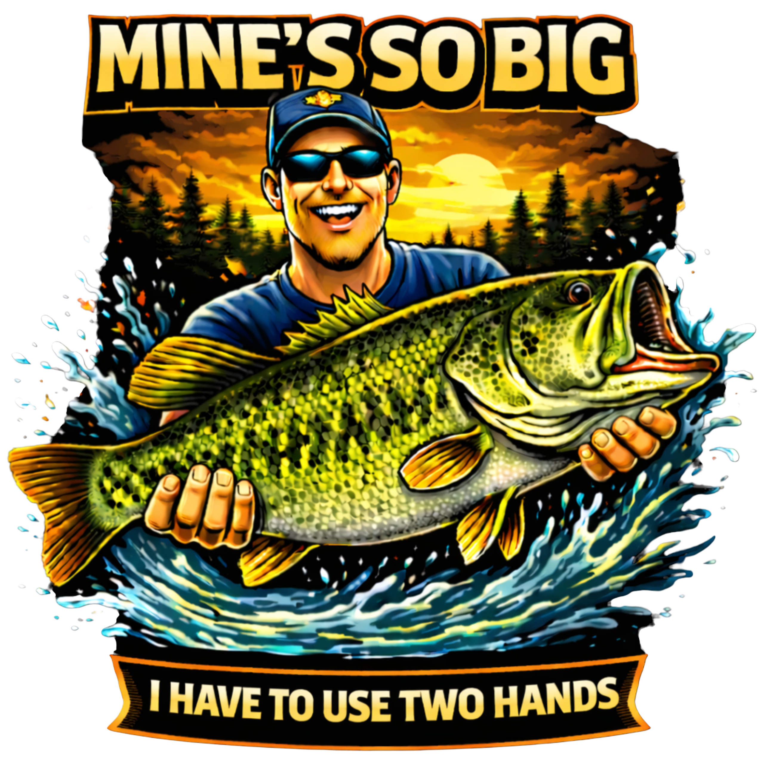 Mine's So Big I Have To Use Two Hands Tshirt - Color