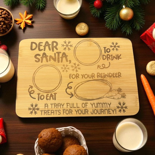 Dear Santa and Reindeer Mini Charcuterie Board